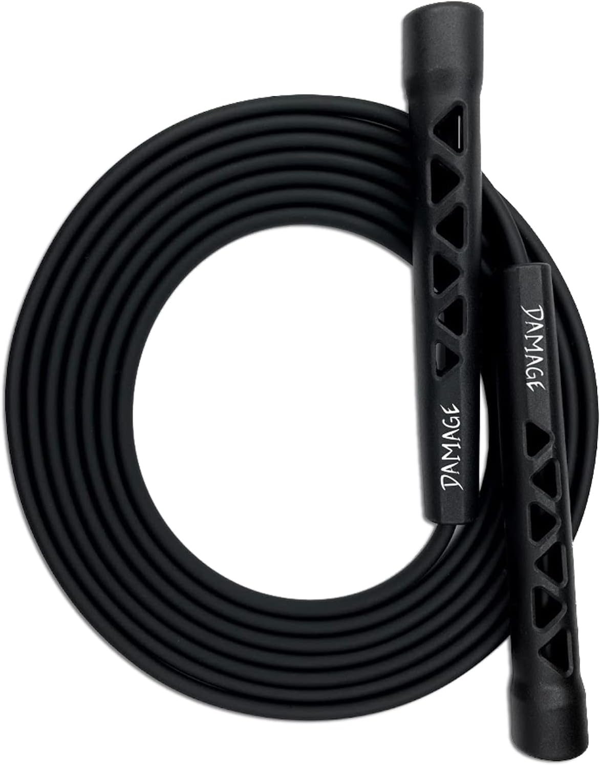 Damage Fight Gear Boxer Speed Rope, Lightweight PVC Skipping,Jumping Rope, Non-Slip PVC Plastic Handles and Matte Coated Tangle-Free Jump Rope for Boxing, MMA, Martial Arts