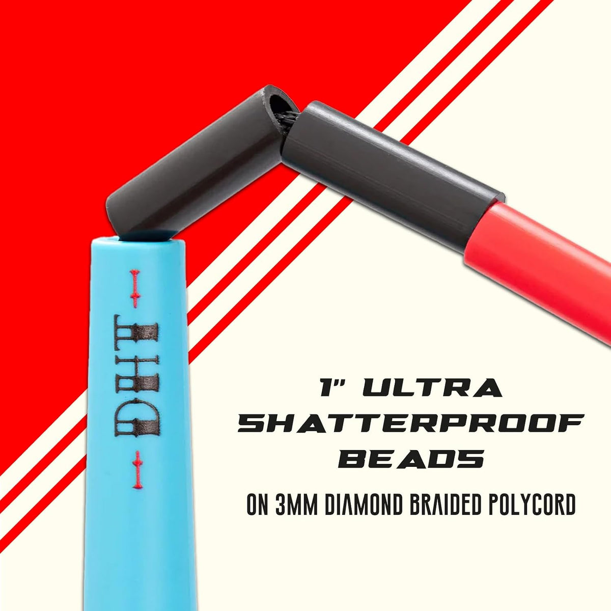 Elite Jumps Edge Beaded Adjustable Jump Rope, Do Hard Things