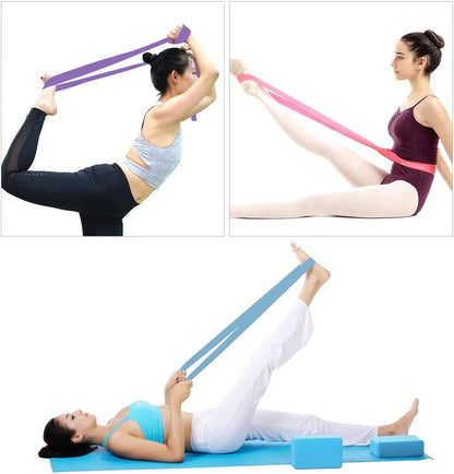 Yoga Blocks 2 Pack Set - (Yoga Block with 1 Yoga Strap) High Density Soft EVA Foam Block for Yoga, General Fitness, Pilates, Stretching and Toning Workouts