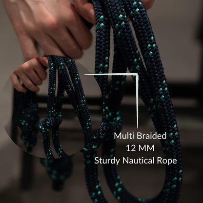 Flow Rope Exercise Jump Rope – 500g (1.10lb) Weighted Flow Jump Rope for Cardio, Boxing, HIIT & Upper Body Fitness – Adjustable Double Woven Workout Rope for Men, Women, Beginners – Indoor & Outdoor Use