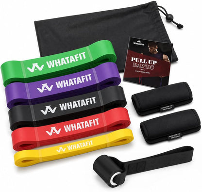 WHATAFIT Resistance Bands, 5 Level Pull Up Assistance Bands for Working Out