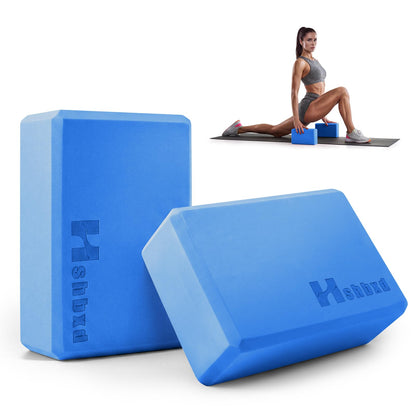 2 Pcs Yoga Blocks, High Density EVA Foam, Non-Slip, 9x6x3"