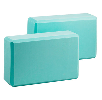 EXERZ Yoga Blocks 2 pack, Gym Blocks, Exercise Workout Fitness Bricks, Pilates Stretch Handstand Non-Slip