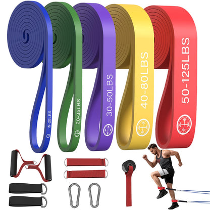 Exercise Bands，Set of 6 Resistance Bands for Working Out,Pull Up Bands Set,at Home Workout Equipment,Instruction Guide and Carry Bag Included