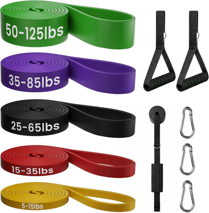Resistance Bands for Working Out，Pull Up Assistance Bands Set, Unisex Exercise Bands for Home and Gym Workouts, Full Body Workouts, Stretching and Physical Therapy