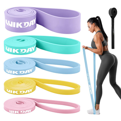 WIKDAY Resistance Bands for Working Out, Exercise Bands, Workout Bands, Pull Up Assistance Bands for Body Stretching Training Physical Therapy Muscle Training for Men & Women