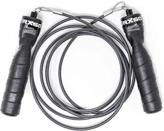 Rx Smart Gear Jump Rope - Black Ops Ergonomic Handles with Trans Black Cable Buff 3.4 | Jump Smart Weighted Speed Rope for Sports & Fitness, MMA, HIIT, Cardio Workout