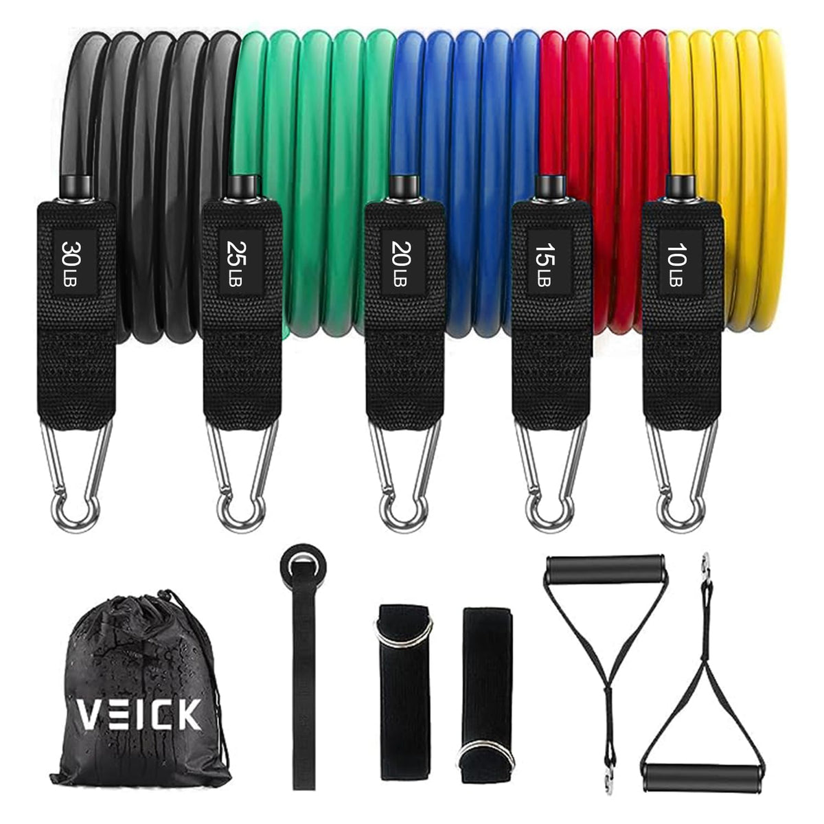 VEICK Resistance Bands with Handles, Exercise Tube Bands Set for Workouts