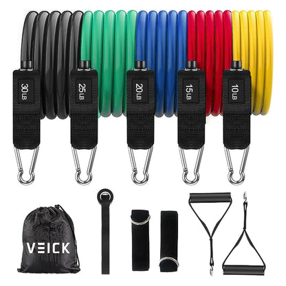 VEICK Resistance Bands with Handles, Exercise Tube Bands Set for Workouts