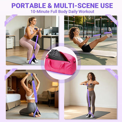 Pedal Resistance Bands with Handles, 90Lbs Adjustable Exercise Band Set