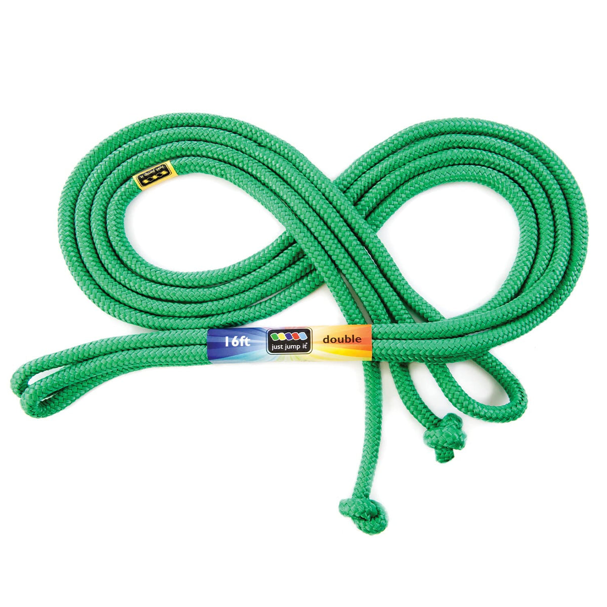 Just Jump It 16' Foot Single Jump Rope for Kids Women and Men - Active Outdoor Youth Fitness Excersing Equipment - Double Dutch Length Gym Accessories