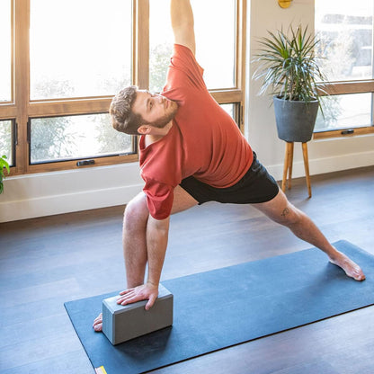 Hugger Mugger 5 in. Big Foam Yoga Block - Extra Large Size, Dense Foam, Reliable Support, Beveled Edges for Comfort, Great if You're Taller or Less Flexible