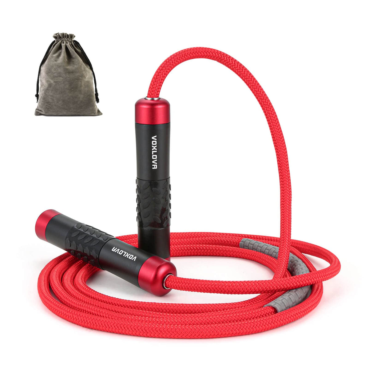 Weighted Jump Rope for Men Women - 1LB Heavy Jump Rope Weighted Skipping Rope for Adult Fitness Workouts Boxing Crossfit Cardio Weight-loss MMA, Non-Slip Aluminum Handles, Adjustable Length 9MM Solid PVC/Cotton Ropes