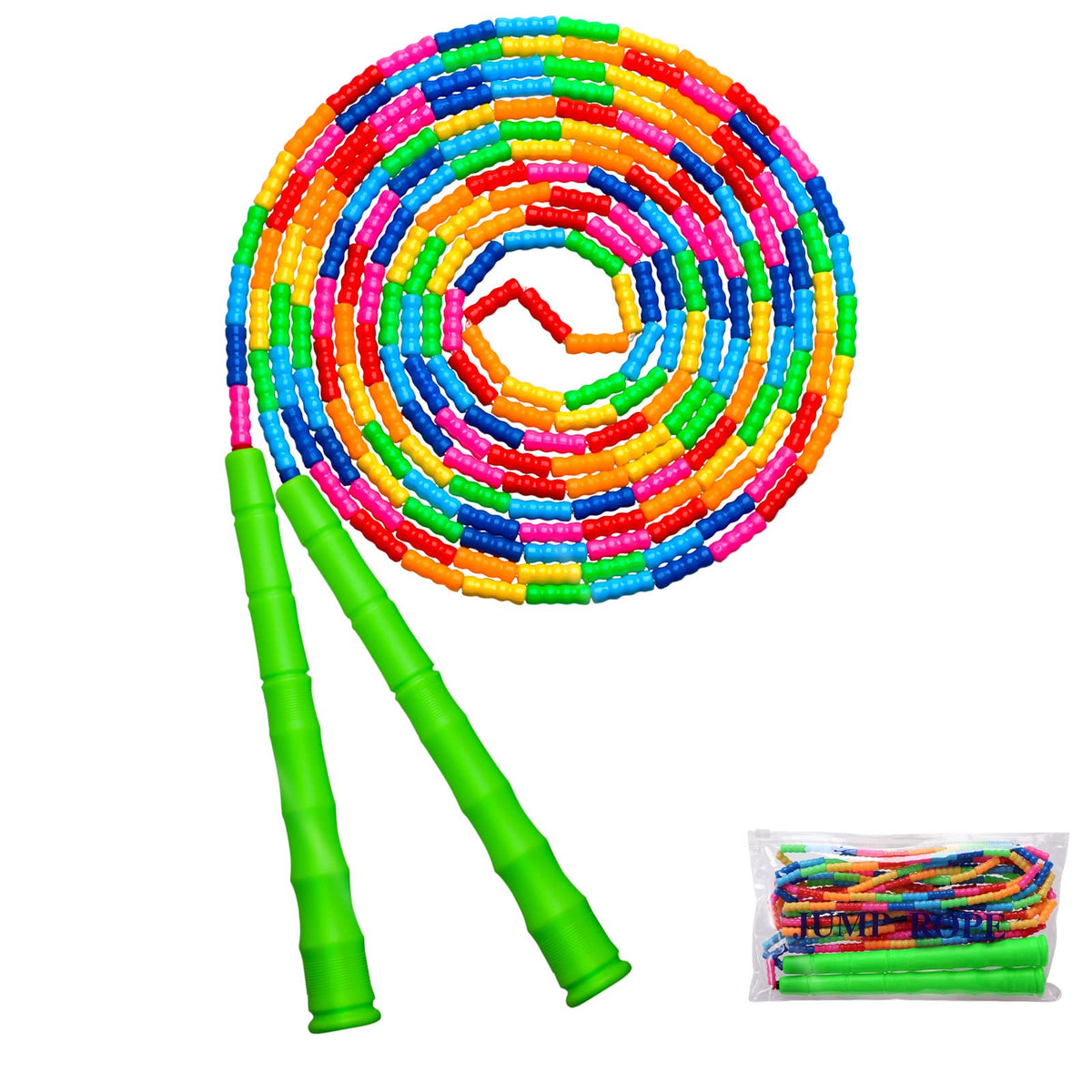 Double Dutch Jump Rope Long Jump Rope 16 FT 1 Pack/2 Pack, Adjustable Soft Beaded Diy Jump Rope for Kids Adult Long Enough for 5-6 Jumpers