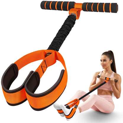 Pedal Resistance Bands with Handles, Upgrade Women Exercise Bands for Full Body Training, Core, ABS, Legs, Glutes, Arms, Pilates, Physical Therapy, Strength, Sit Up Equipment for Home Workout