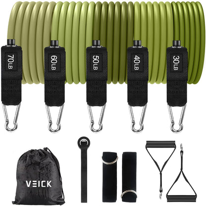 VEICK Resistance Bands with Handles, Exercise Tube Bands Set for Workouts