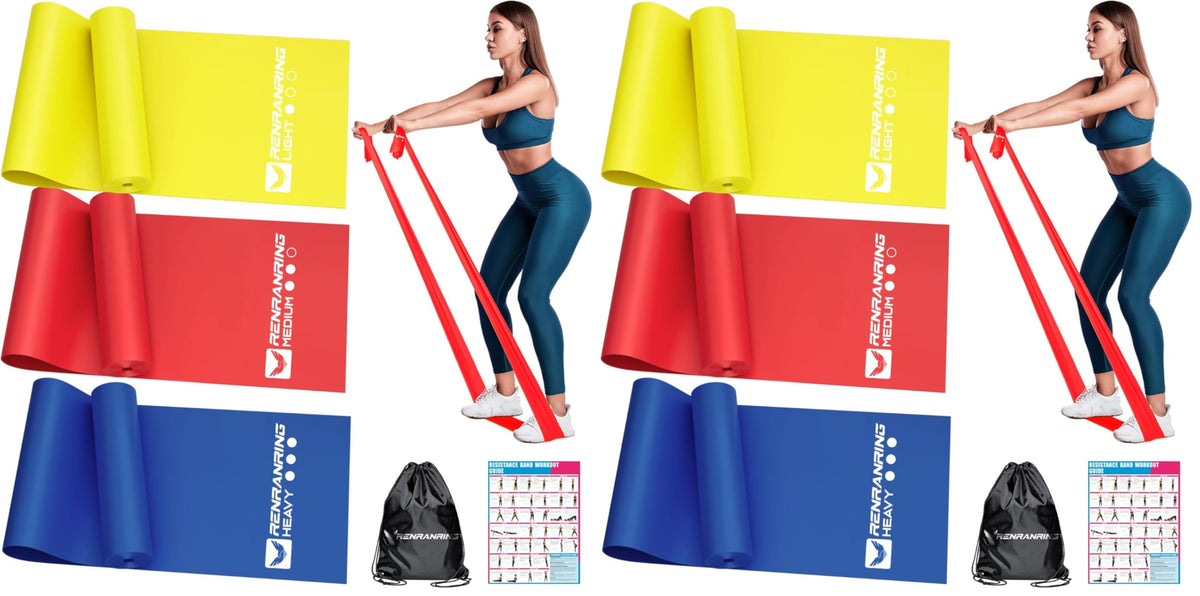 Resistance Bands Set, Exercise Bands for Physical Therapy, Pilates, Yoga