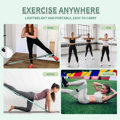 HIMESPORNER 9 PCS Fabric Resistance Bands Set for Working Out