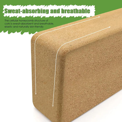 Cork Yoga Blocks, Natural Cork, High Density with Non Slip Surface, Eco-Friendly Accessories for Women, Ideal for Yoga, Pilates, Stretching…