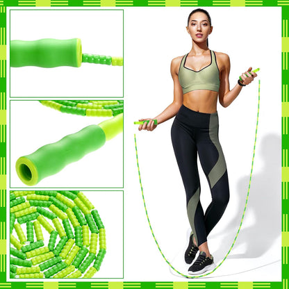 Yunsailing Jump Ropes, 9.2 Ft Adjustable Beaded Rope
