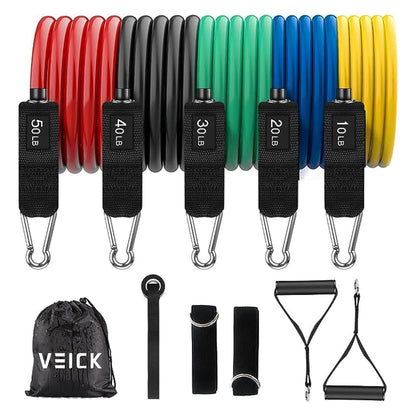VEICK Resistance Bands with Handles, Exercise Tube Bands Set for Workouts