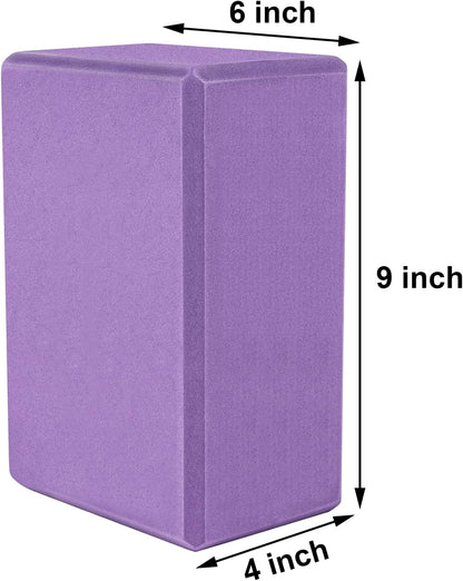 Muka Yoga Blocks 4x6x9 Inch High Density EVA Foam Yoga Brick