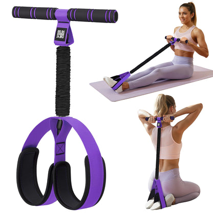 Pedal Resistance Band with Handle | Upgraded 55LBS Exercise Resistance Bands for Core, Abs, Legs, Glutes, Arms, Strength, Physical Therapy, Pilates, Sit Up Workout Equipment for Women Home Gym