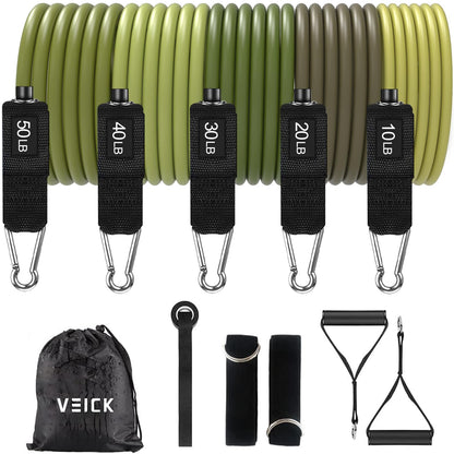 VEICK Resistance Bands with Handles, Exercise Tube Bands Set for Workouts