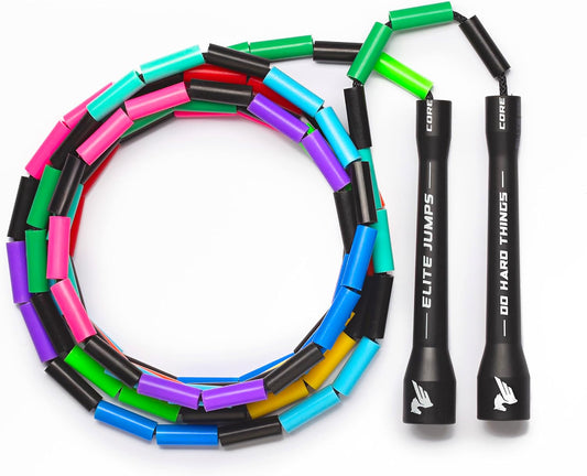 Elite Jumps 1-inch Beaded Jump Rope, Adjustable Shatterproof