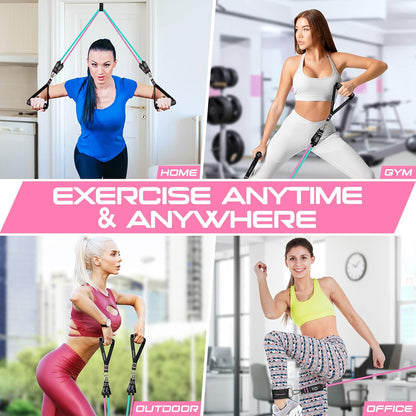 Resistance Bands with Handles, 5 Level Exercise Bands, 150LBS Workout Bands