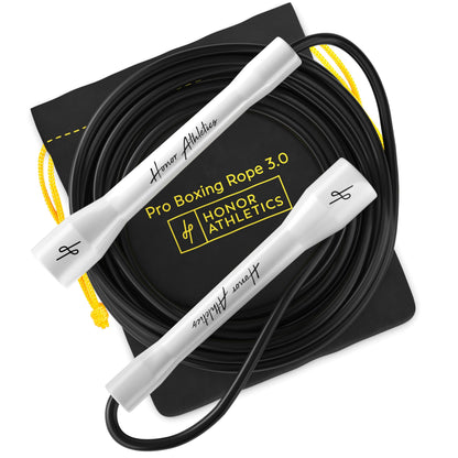 Honor Athletics | Pro Boxing Rope 3.0 | 5.3mm Jump Rope Indoor/Outdoor Adjustable For Boxing | Ultra-Durable, Non-Kinking TPU-PVC blend/Unbreakable Handles | Adjustable | Skipping Rope