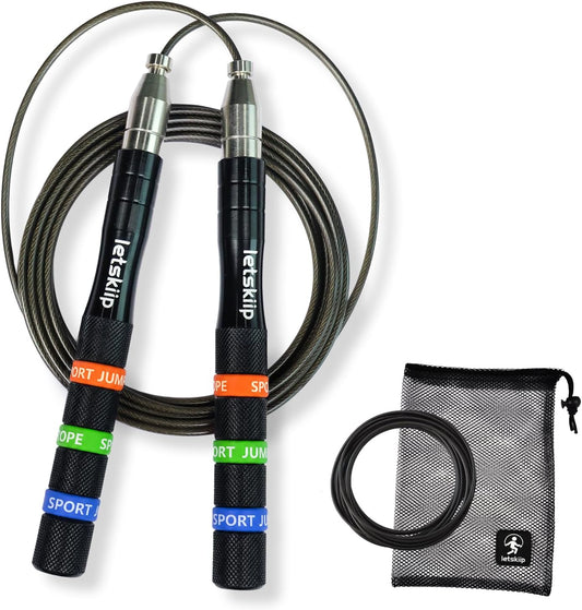 Adjustable Speed Jump Rope for Fitness, Non-Slip & 2 Cable