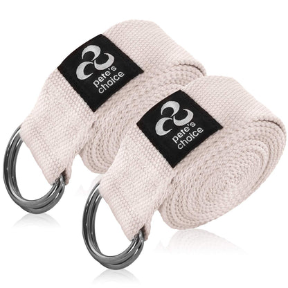 Stretching Straps and Yoga Blocks - Yoga Beginner Kit for Pilates & Gym