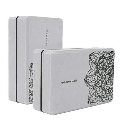 nuveti Non-Slip & High Density Yoga Block set of 2 for Pilates 9"x6"x3"