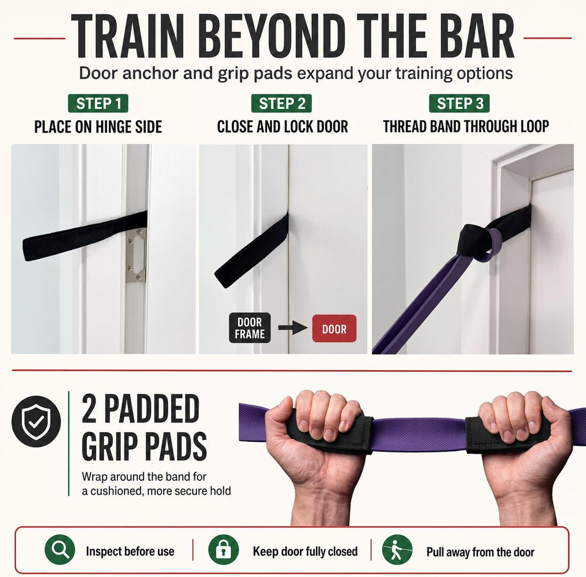 WHATAFIT Resistance Bands, 5 Level Pull Up Assistance Bands for Working Out