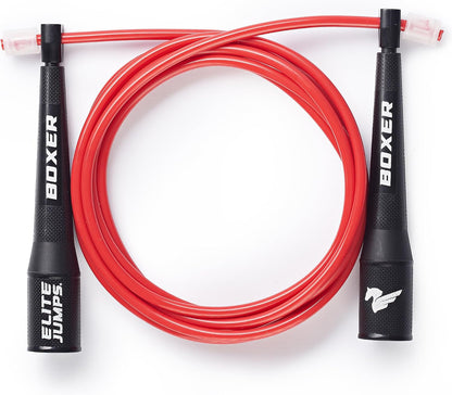 EliteSRS 10 Foot Outdoor Rated 5Mm Pvc, Boxer Jump Rope 3.0 with Smooth Action Polymer Handles and Ergonomic Slip-Resistant Dimpled Grips