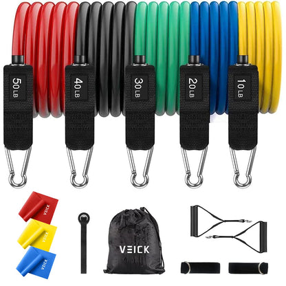 VEICK Resistance Bands with Handles, Exercise Tube Bands Set for Workouts