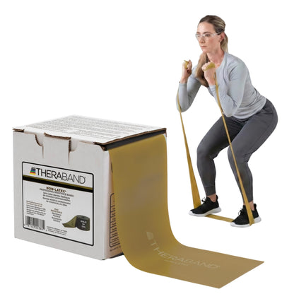 THERABAND Resistance Band, Gold, Max, 25-Yard Roll, Latex-Free, Elastic Band for Exercise, Physical Therapy, Yoga, Pilates, Stretching, Home Workouts, Color-Coded for Easy Resistance Levels