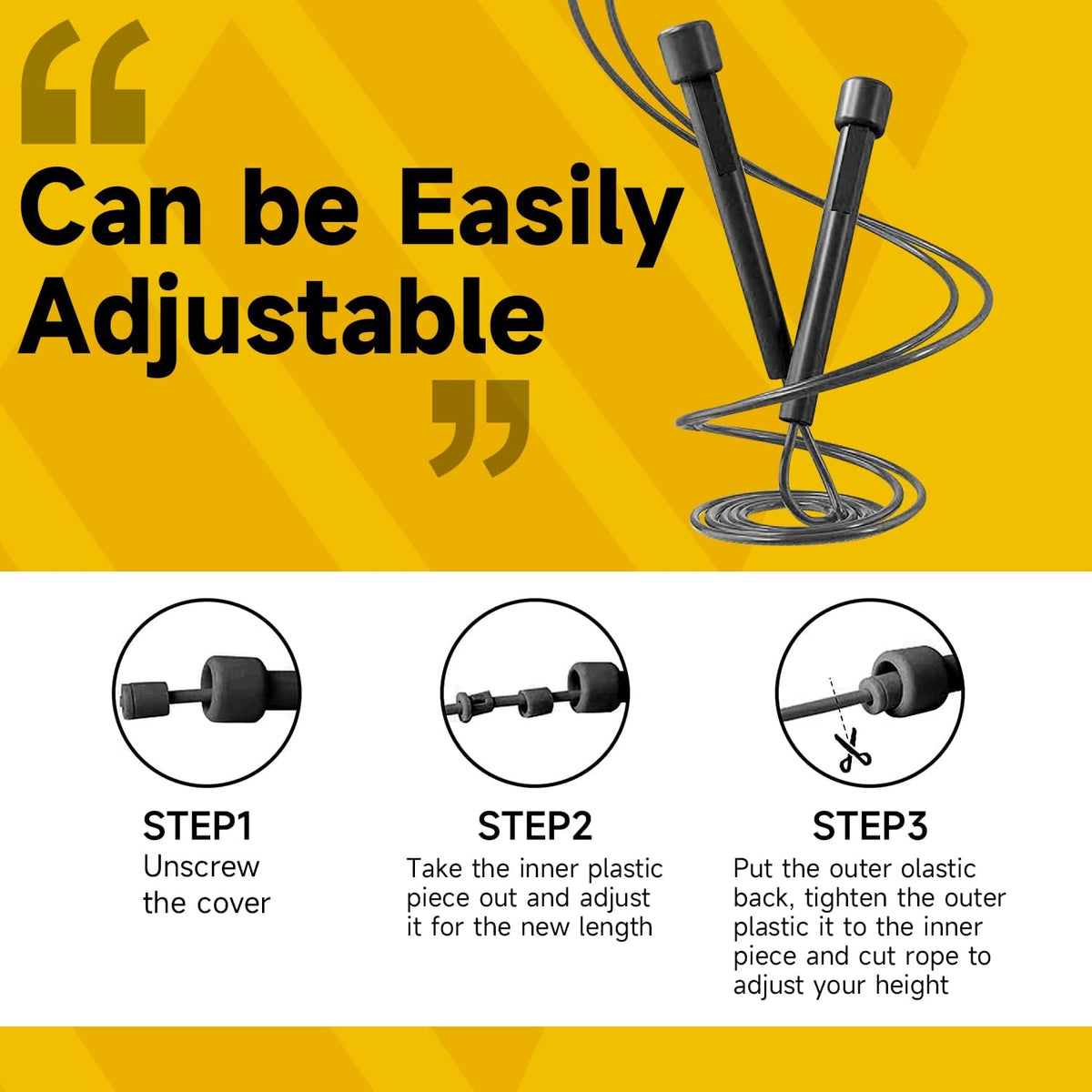 10 Pack Adjustable Jump Rope for Fitness and Exercise - PVC Skipping Rope for Men, Women and Teens - Tangle-Free for Keeping Fit, Training, Workout