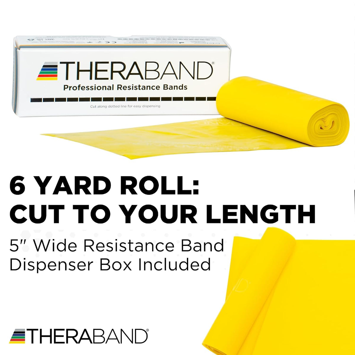 THERABAND Resistance Bands, Exercise Band, Physical Therapy, Rubber, Yellow