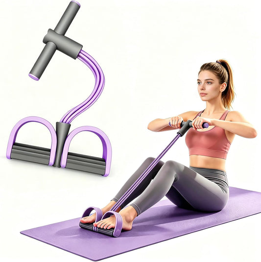 Pedal Resistance Band with Handle,4/6/8 Resistance Levels Elastic Pull Rope, Exercise Bands for Leg Butt Training, Home Gym, Yoga, Pilates