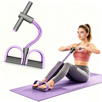 Pedal Resistance Band with Handle,4/6/8 Resistance Levels Elastic Pull Rope, Exercise Bands for Leg Butt Training, Home Gym, Yoga, Pilates