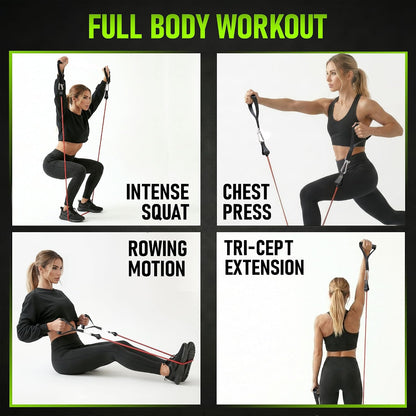 Resistance Bands with Handles, 150 lbs Premium Natural Latex - Set of 5
