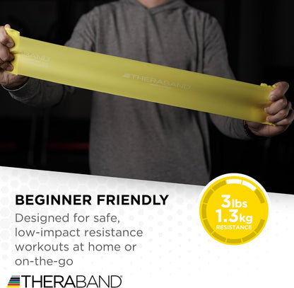 THERABAND Resistance Bands Set, Elastic Bands for Exercise & Physical Therapy, Strength Training for Upper & Lower Body Fitness