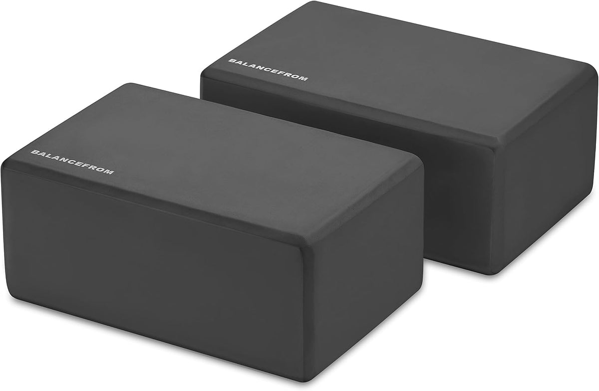 Fitvids Set of 2 High Density Yoga Blocks, 9"x6"x4" Each