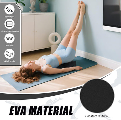 RETON Yoga Blocks Set with Straps, High Density Yoga Bricks, Lightweight EVA Foam Pilates Block, 2 Yoga Blocks with 2 Straps for Yoga, Pilates, Fitness, Stretching and Toning