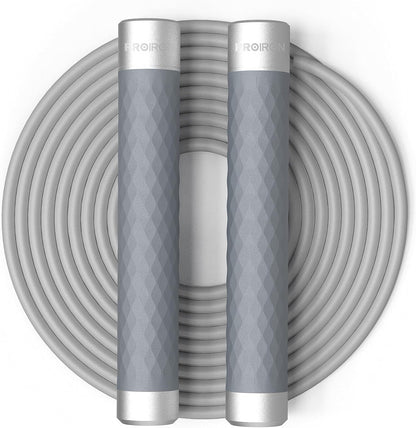 PROIRON Jump Rope Double Weighted Skipping Rope（1LB）360° Swivel Ball Bearings Tangle-Free Double Fat Burning with Aluminum Handle Heavy Jump Rope for Endurance Weight Lose Crossfit MMA Cardio & Workouts