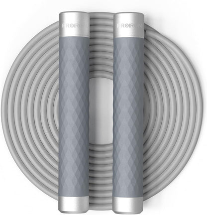PROIRON Jump Rope Double Weighted Skipping Rope（1LB）360° Swivel Ball Bearings Tangle-Free Double Fat Burning with Aluminum Handle Heavy Jump Rope for Endurance Weight Lose Crossfit MMA Cardio & Workouts