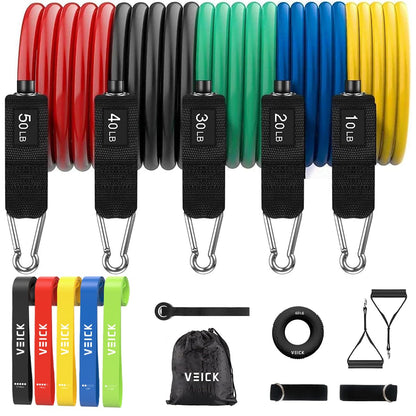 VEICK Resistance Bands with Handles, Exercise Tube Bands Set for Workouts