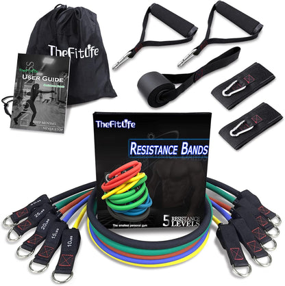 TheFitLife Resistance Bands Set with Handles, Door Anchor and Ankle Straps